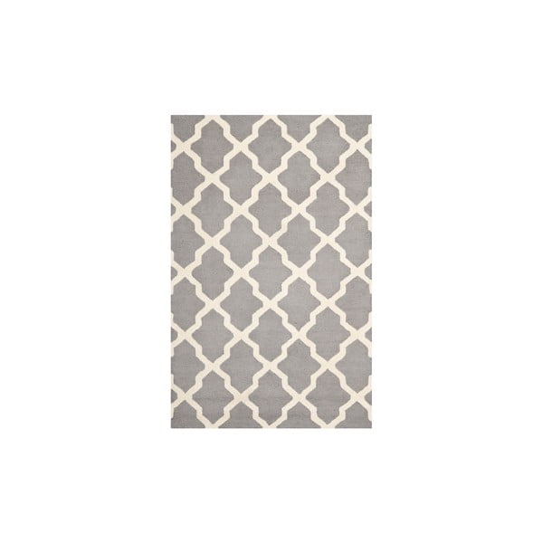 Vlnený koberec Ava Light Grey, 182 × 274 cm