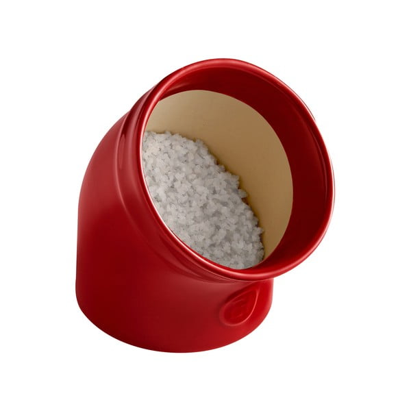 Červená keramická dóza na soľ Emile Henry-image-1