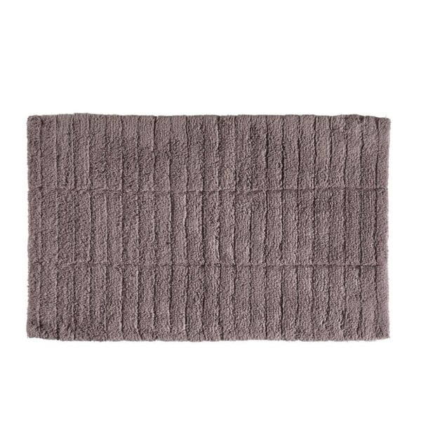 Hnedá bavlnená kúpeľňová predložka Zone Tiles, 50 × 80 cm
