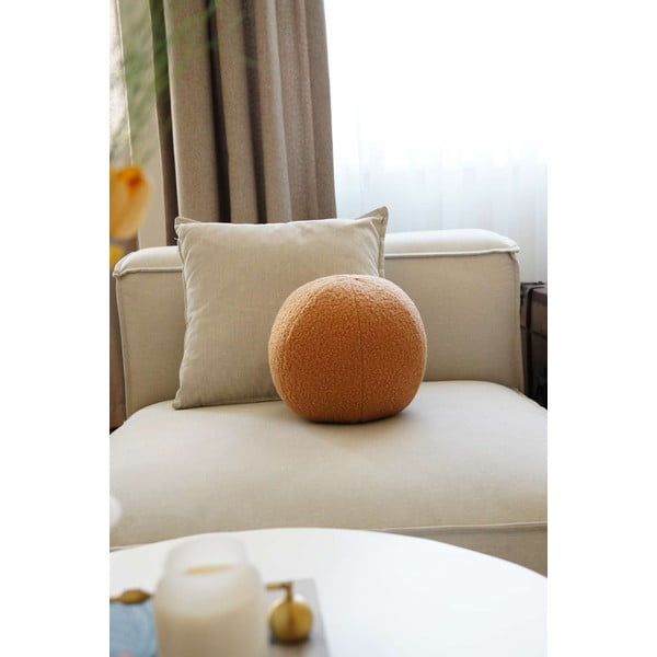 Dekoračný vankúš z materiálu buklé ø 20 cm Top – Mioli Decor-image-4