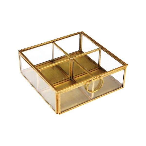 Zlatý box so 4 priehradkami Rex London Flavio