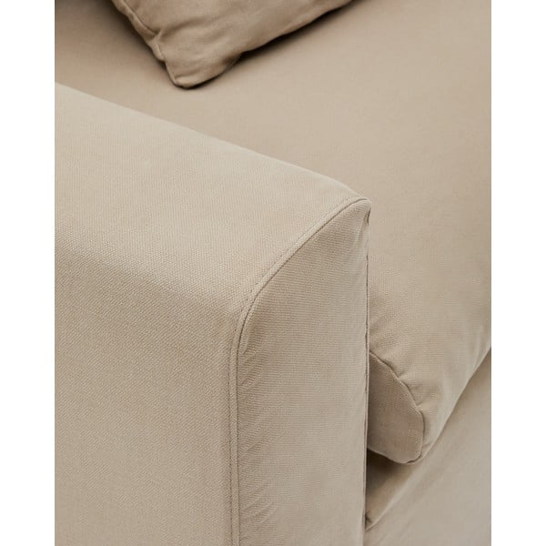 Béžová ľanová pohovka 240 cm Nora – Kave Home-image-2