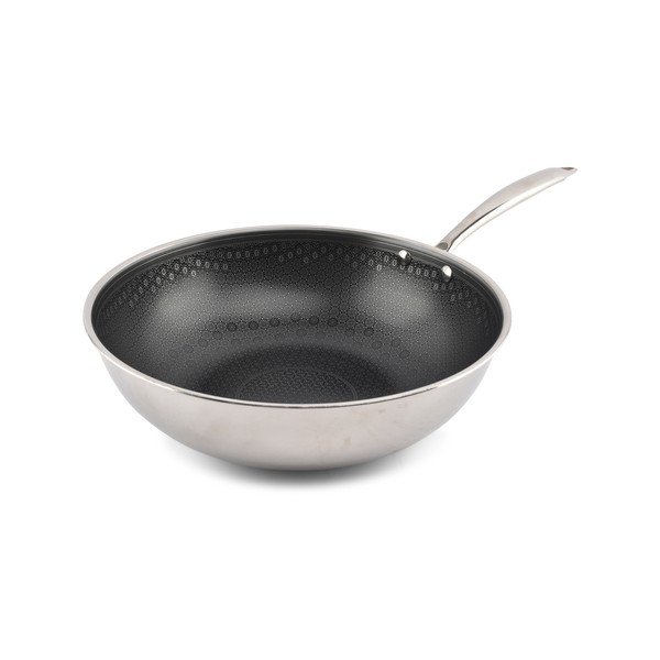 Wok nerezová panvica s nepriľnavým povrchom ø 31,5 cm Fusion – BonBistro