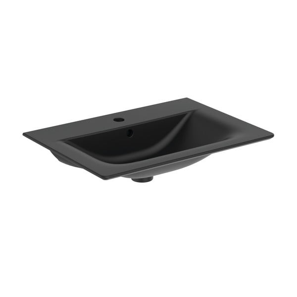 Matne čierne keramické umývadlo 64x46 cm Silk Black – Ideal Standard