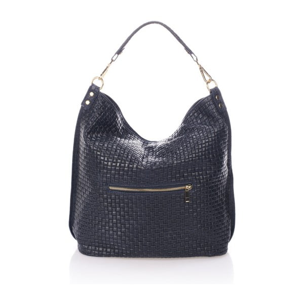 Tmavomodrá kožená kabelka Giorgio Costa Violina-image-1