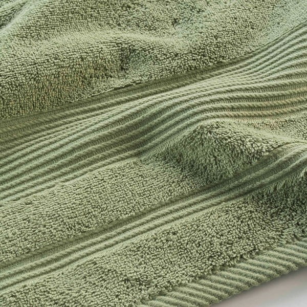 Kaki froté bavlnená osuška 90x150 cm Tendresse – douceur d'intérieur-image-2
