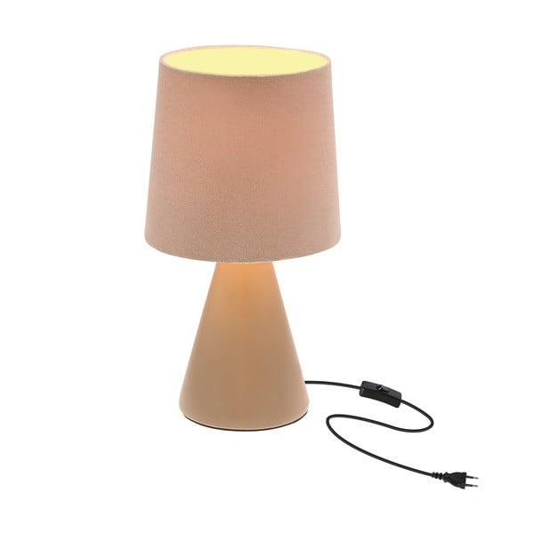 Béžová stolová lampa s textilným tienidlom (výška  24,5 cm) Satti – Candellux Lighting-image-2