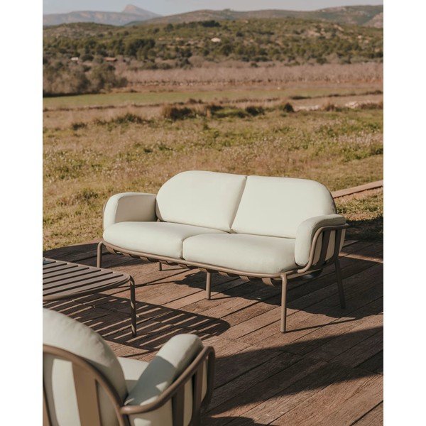 Svetlosivá záhradná pohovka Joncols - Kave Home-image-1