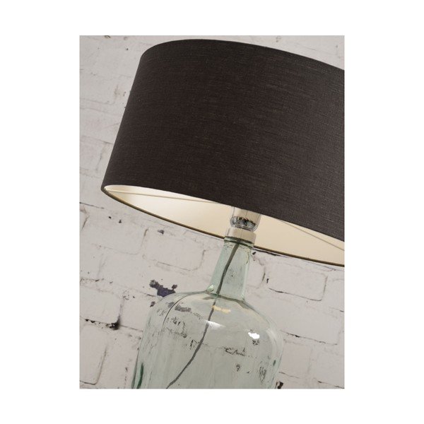 Stolová lampa s tmavozeleným tienidlom a konštrukciou z recyklovaného skla Good&Mojo Murano, ⌀ 30 cm-image-2