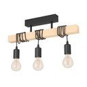 Závesné svietidlo v čiernej a prírodnej farbe TOWNSHEND - EGLO