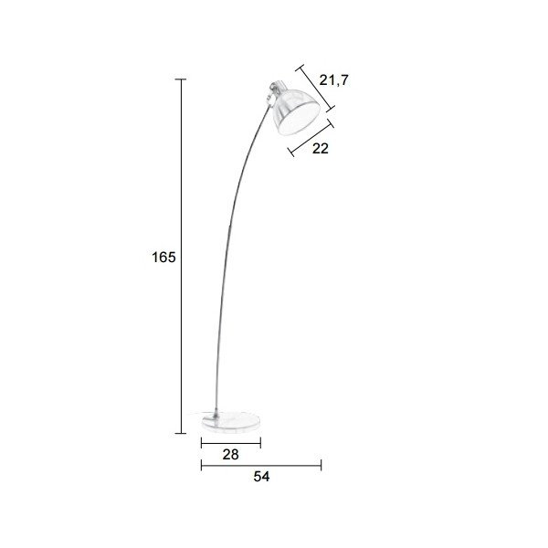 Medená stojacia lampa White Label Blush-image-1