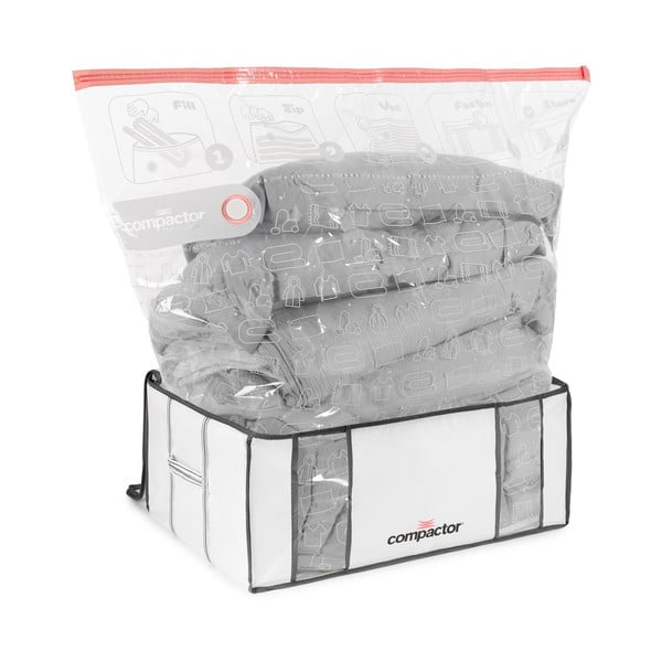 Vákuový/vystužený látkový úložný box na oblečenie 65x45x27 cm Life – Compactor-image-4