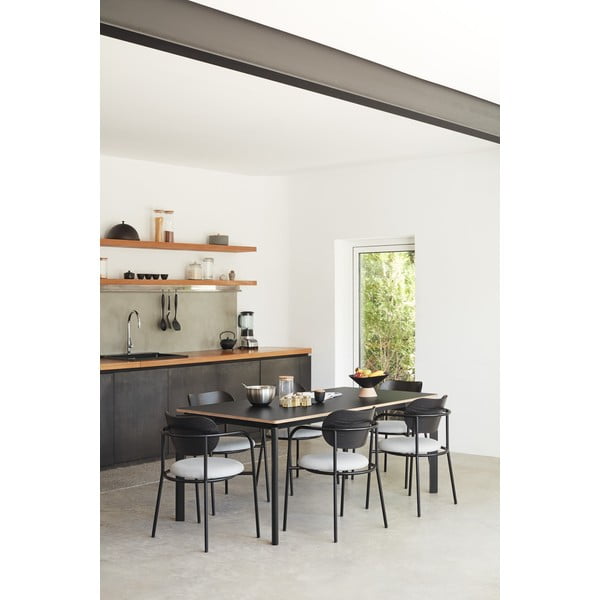 Čierno-sivá jedálenská stolička v dekore jaseňa Eclipse - Teulat-image-1