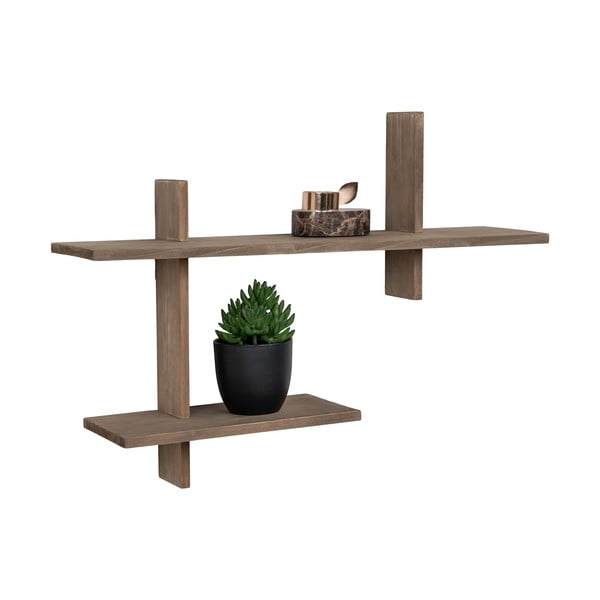 Poschodová polica z borovicového dreva v prírodnej farbe Ovada – House Nordic-image-3