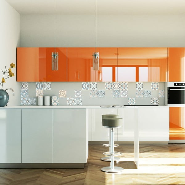 Sada 24 dekoratívnych samolepiek na stenu Ambiance Underwater Garden, 10 × 10 cm-image-1