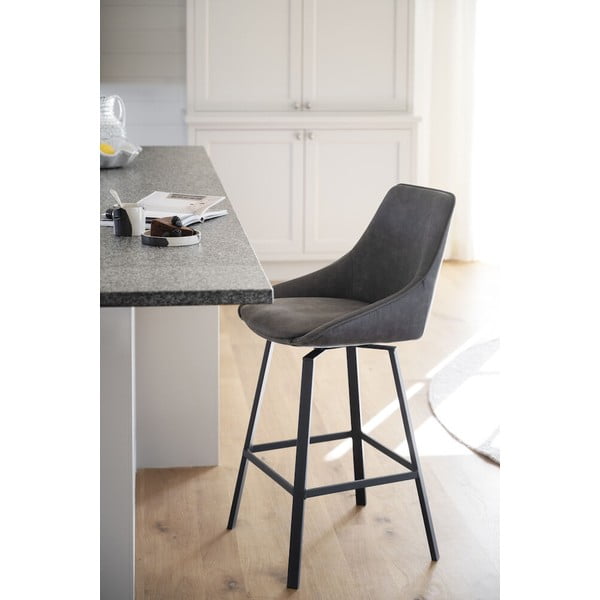Sivé barové stoličky v súprave 2 ks (výška sedadla 65 cm) Alison – Rowico-image-1