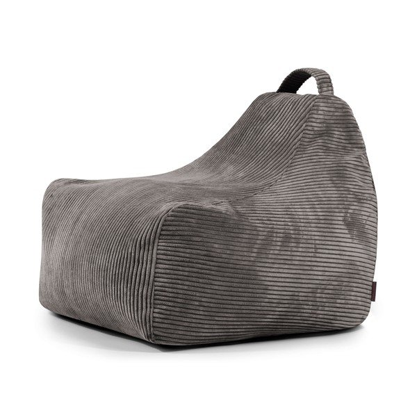 Tmavosivý menčestrový detský sedací vak Game Amuse – SLOWDOWN