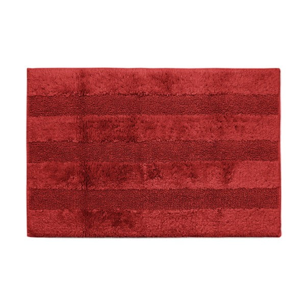 Červená kúpeľňová predložka Jalouse Maison Tapis De Bain Rouge, 60 × 90 cm