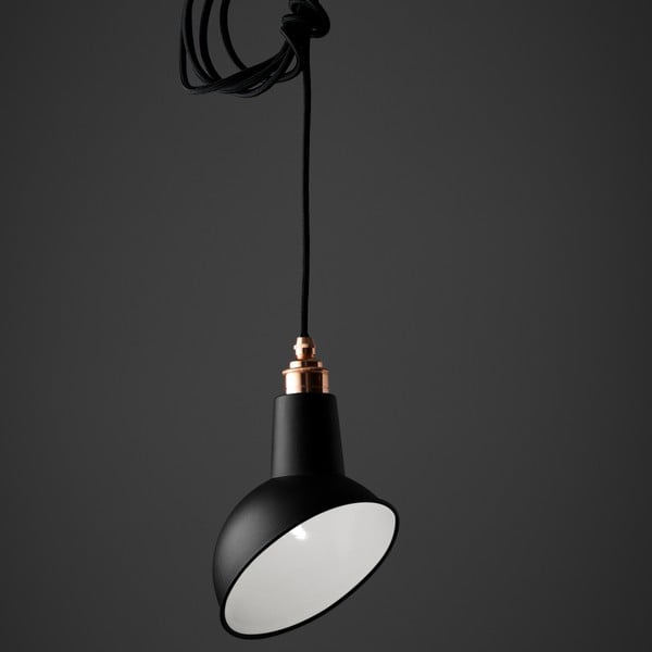 Závesné svetlo Miniature Angled Cloche Black