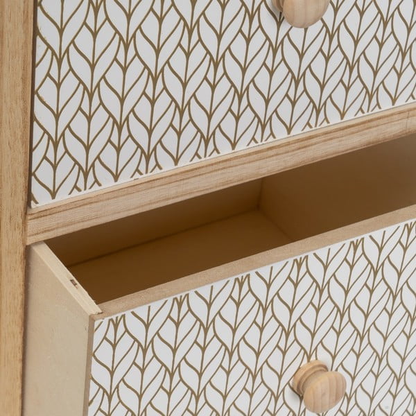 Vysoká komoda z masívu paulovnie v prírodnej farbe 34x78 cm – Casa Selección-image-1