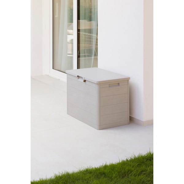 Svetlosivý plastový záhradný úložný box Woodys – Toomax-image-2