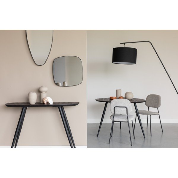 Čierny konzolový stolík z tíkového dreva 37x118 cm Webster – White Label-image-2