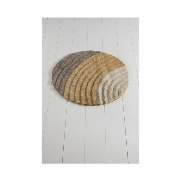 Hnedá kúpeľňová predložka Well Cap, ⌀ 90 cm