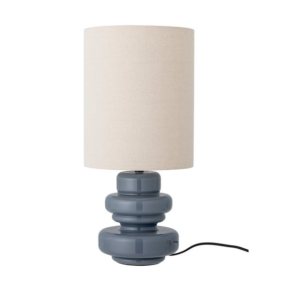 Modrá stolová lampa s textilným tienidlom (výška 51 cm) Fabiola – Bloomingville