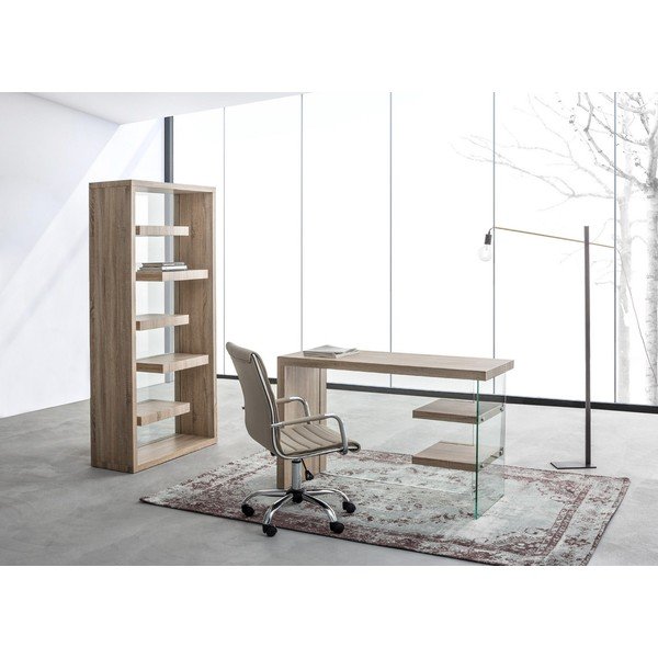 Taupe kancelárska stolička z imitácie kože Perth – Yes Everyday-image-1