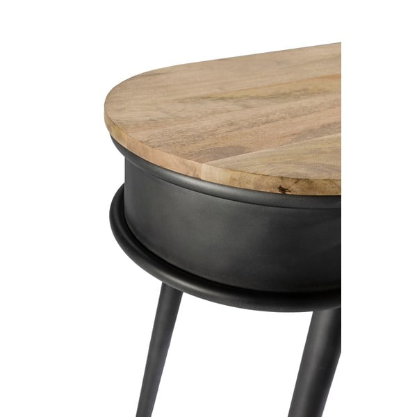 Čierny/v prírodnej farbe konzolový stolík 38x90 cm Delhi – MOME-image-3