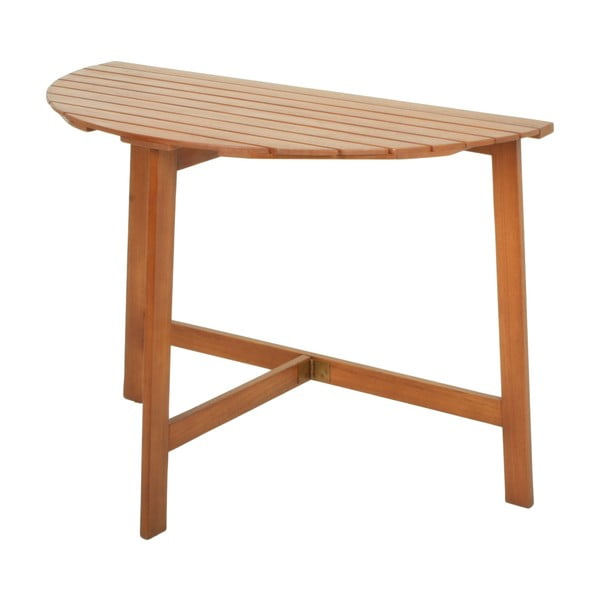 Záhradný polkruhový stôl z dreva eukalyptu ADDU Compton, 110 x 50 cm