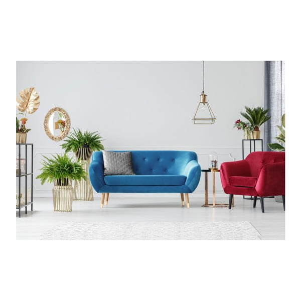 Modrá dvojmiestna pohovka Mazzini Sofas Amelie-image-4