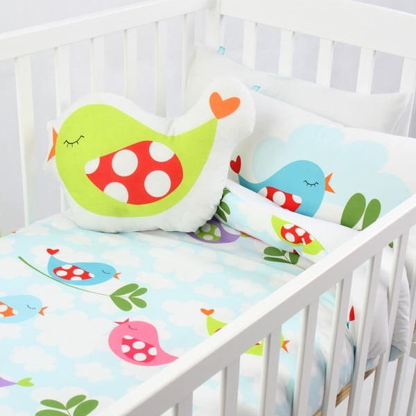 Detské bavlnené obliečky na paplón a vankúš Mr. Fox Little Birds, 100 × 120 cm-image-2