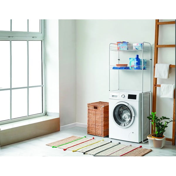 Biela dvojposchodová polica nad práčku Metaltex Sky Wash-image-1