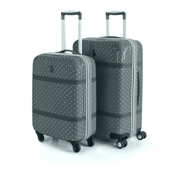 Sada 2 sivých cestovných kufrov na kolieskach Arsamar Howard