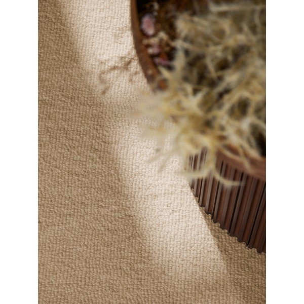 Ručne tkaný vlnený okrúhly koberec v prírodnej farbe ø 200 cm Puristic Knots – Elle Decoration-image-3