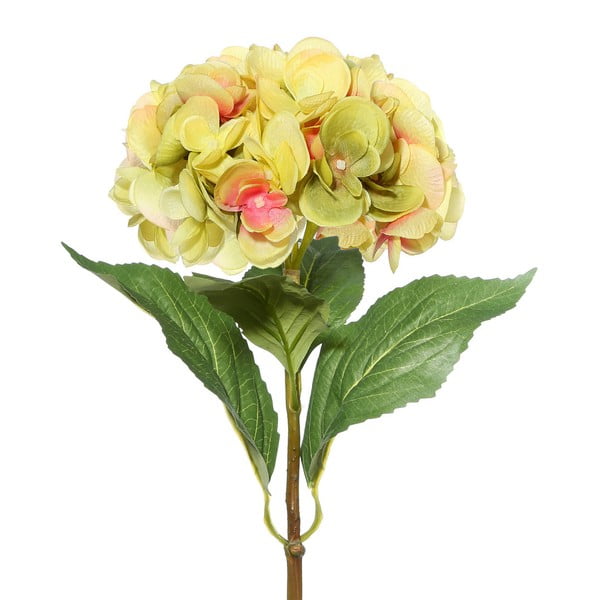Umelá kvetina s ružovo-zelenými kvetmi Ixia Hydrangea, výška 68 cm
