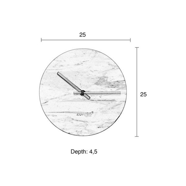 Zelené nástenné mramorové hodiny Zuiver Marble Time-image-1