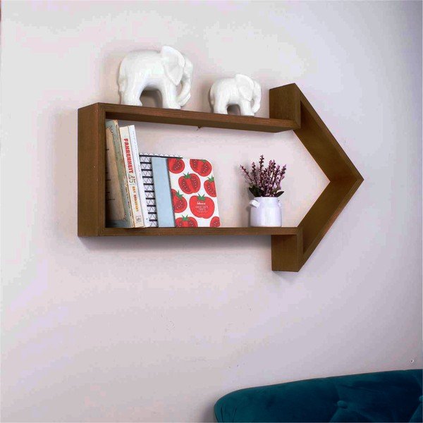Drevená nástenná polička North Carolina Scandinavian Home Decors Triangle Arrow L