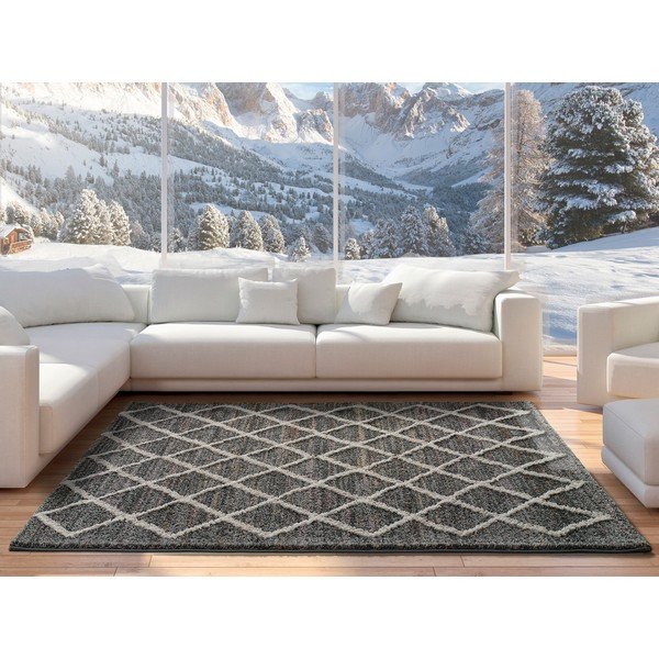 Sivý koberec Universal Farah Cross, 120 x 170 cm-image-1