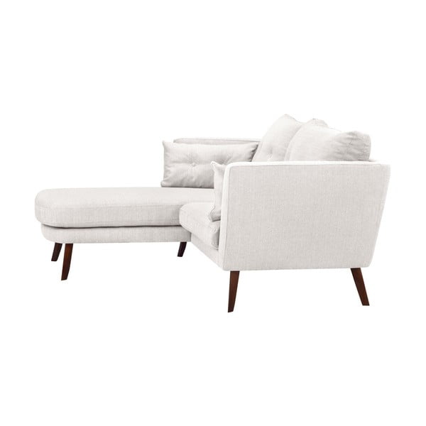 Krémovo-biela trojmiestna pohovka Mazzini Sofas Elena, s leňoškou na ľavom rohu-image-1