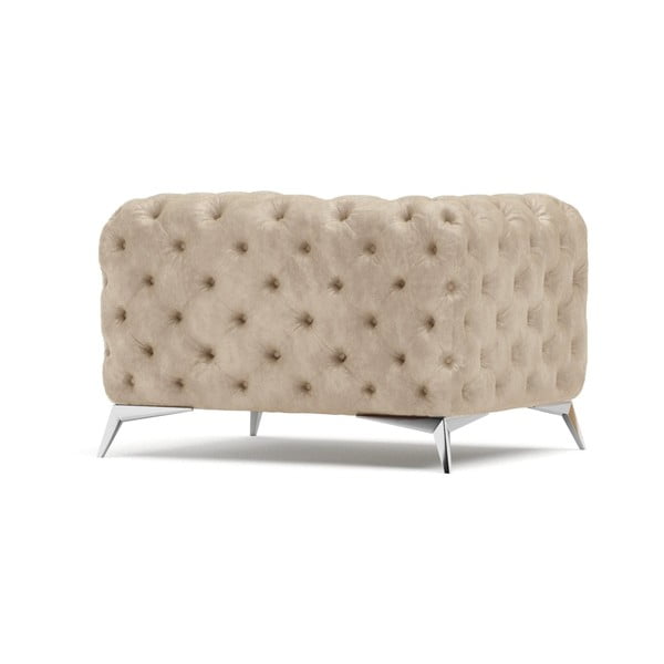 Béžové zamatové kreslo Chelsea – Ropez-image-2