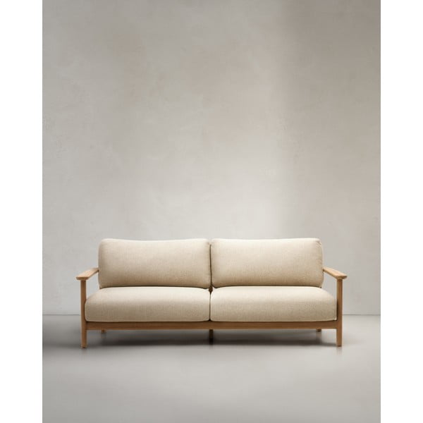 Záhradná pohovka z tíkového dreva v béžovo-prírodnej farbe Tirant – Kave Home-image-1