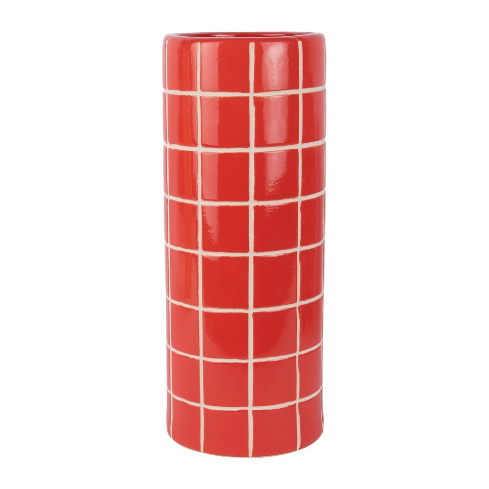 E-shop Červená keramická váza (výška 40 cm) Retro Tiles – PT LIVING