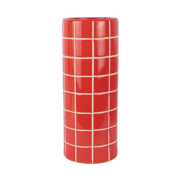 Červená keramická váza (výška  40 cm) Retro Tiles – PT LIVING