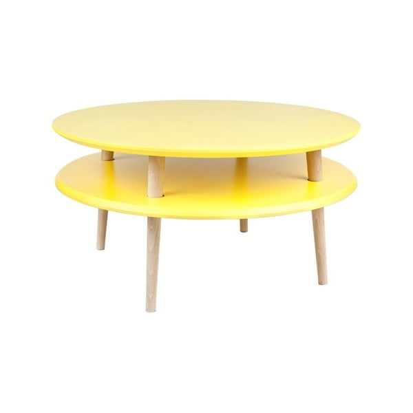 Konferenčný stolík UFO 35x70 cm, žltý