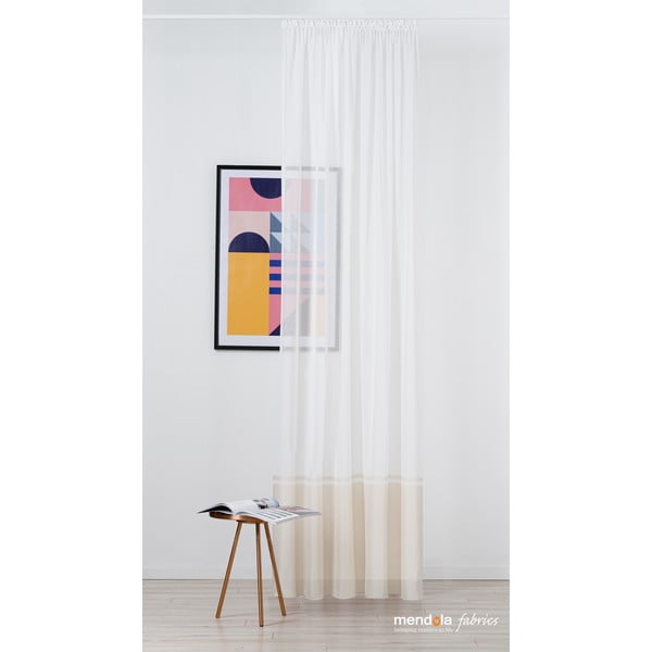 Béžovo-biela záclona 300x260 cm Sanova – Mendola Fabrics