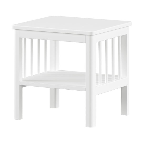 Biely detský nočný stolík z bukového dreva Forrest – Vipack
