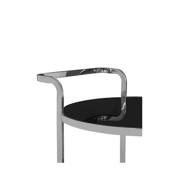 Servírovací stolík na kolieskach so sklenenou doskou ø 50 cm Ackley – Premier Housewares-image-3