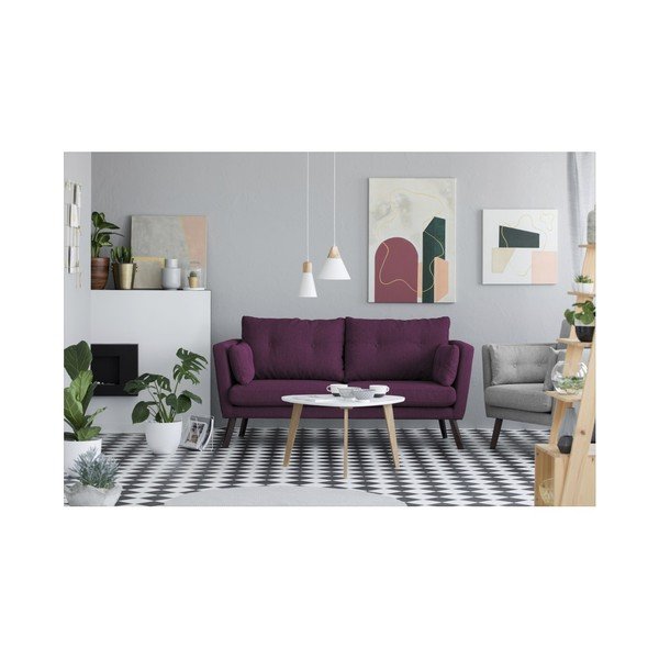 Fialová trojmiestna pohovka Mazzini Sofas Elena-image-2